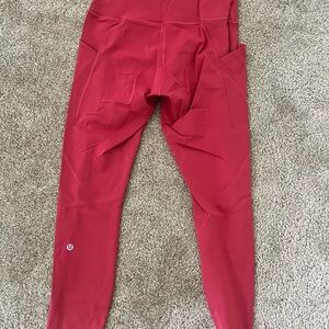 Lululemon Wunder train leggings with pockets